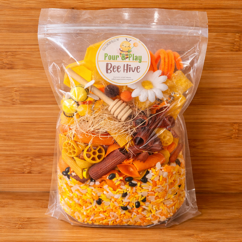 Bee Hive Pour & Play - Sensory Tray Filler Activity
