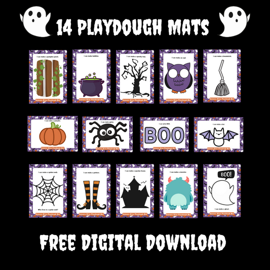 Free Digital Download - Halloween Playdough Mats