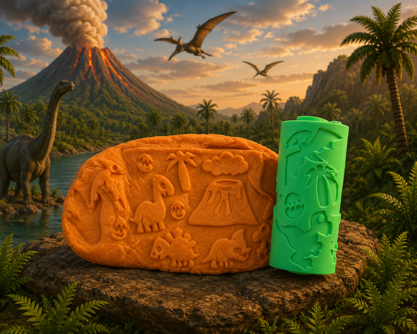 Themed Patterned Playdough Rollers - Embossed Senaory Play