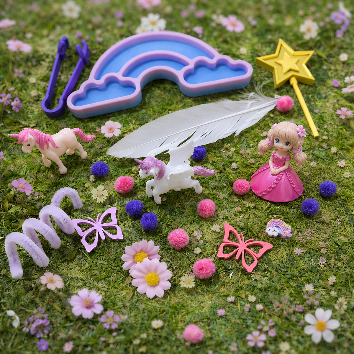 Unicorn Kingdom Pour & Play Sensory Tray Filler Kit