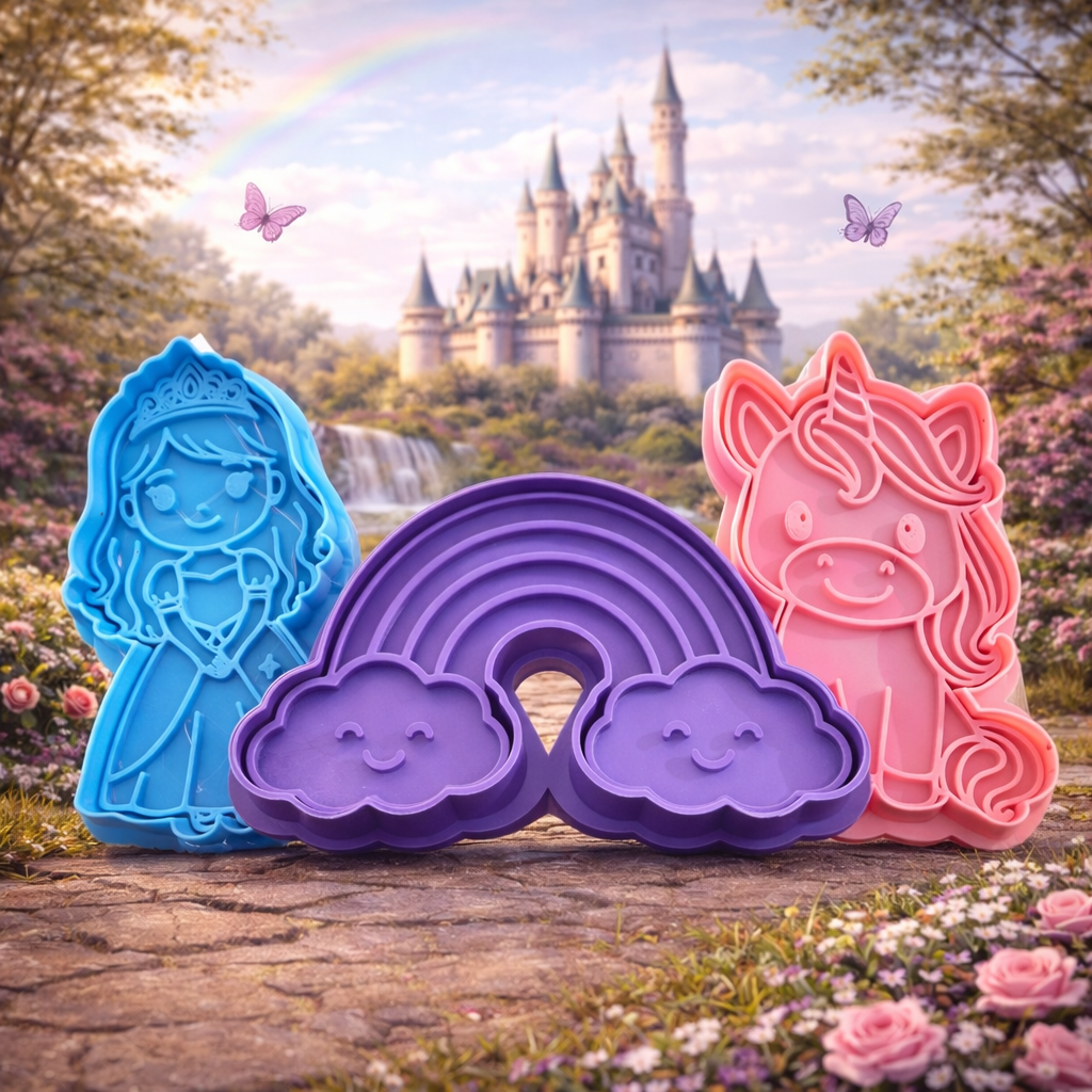 Unicorn Kingdom Playdough Cutters, Stamps and Rollers