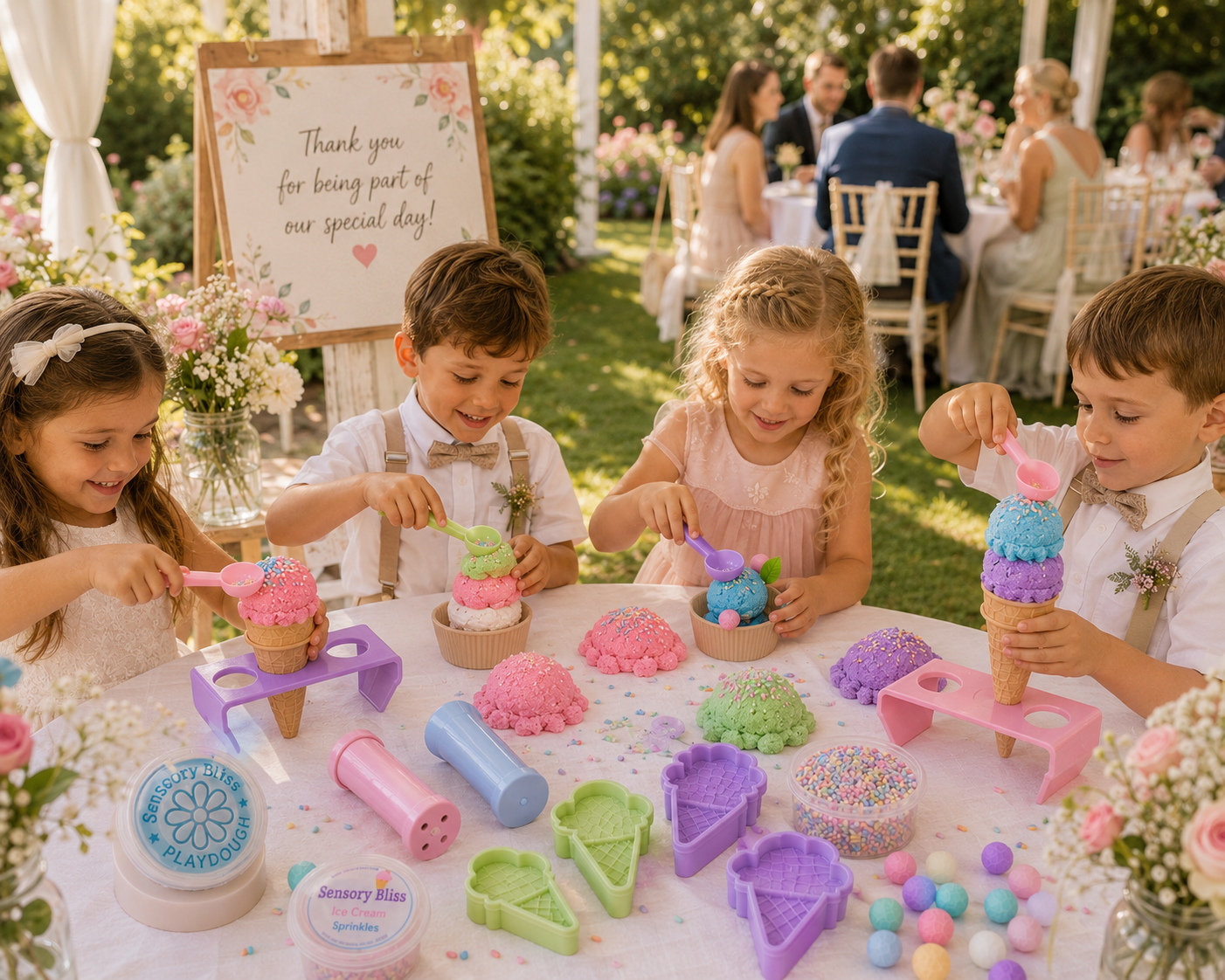 Ice-Cream Playdough Kit - Sweet Scented Playdough